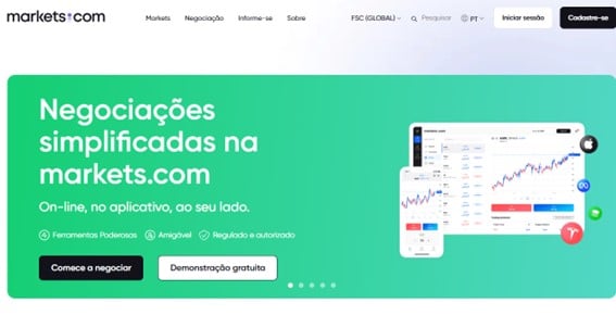 custos para investir Markets.com