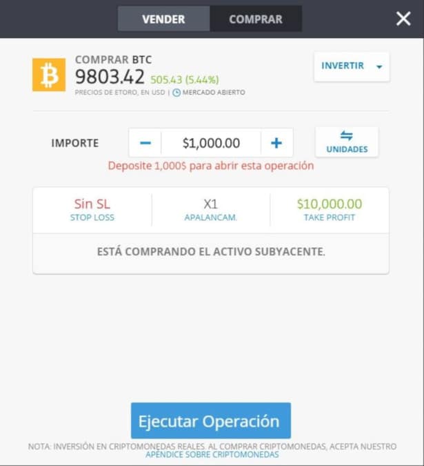 Invertir en Bitcoins en Chile eToro
