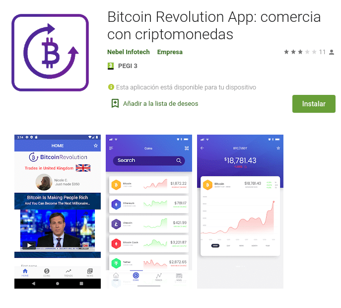 App Bitcoin Revolution