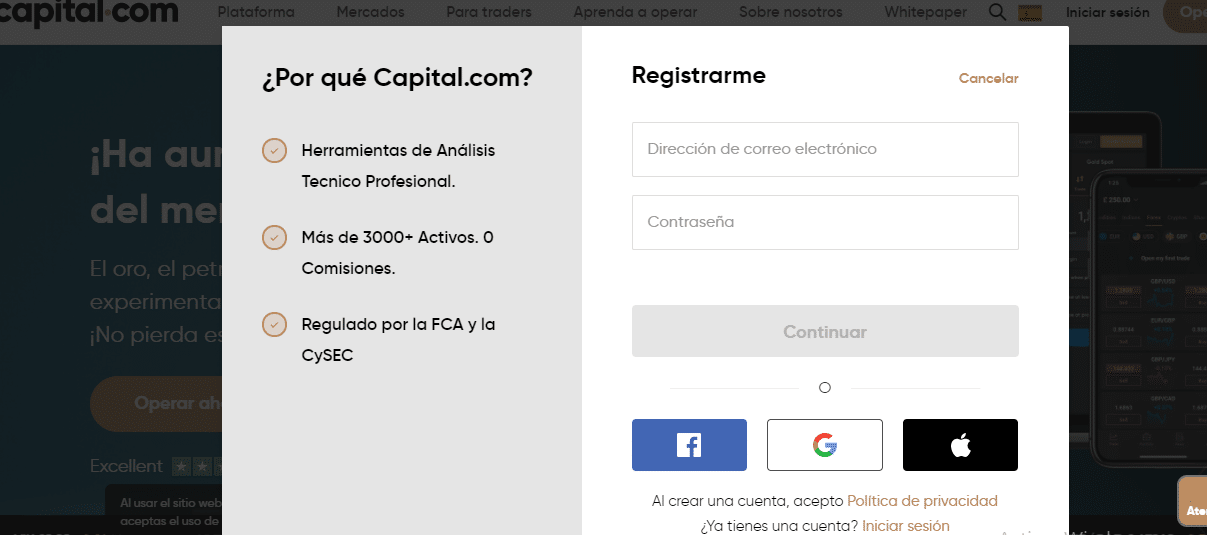 capital.com ingreso para comprar criptomonedas