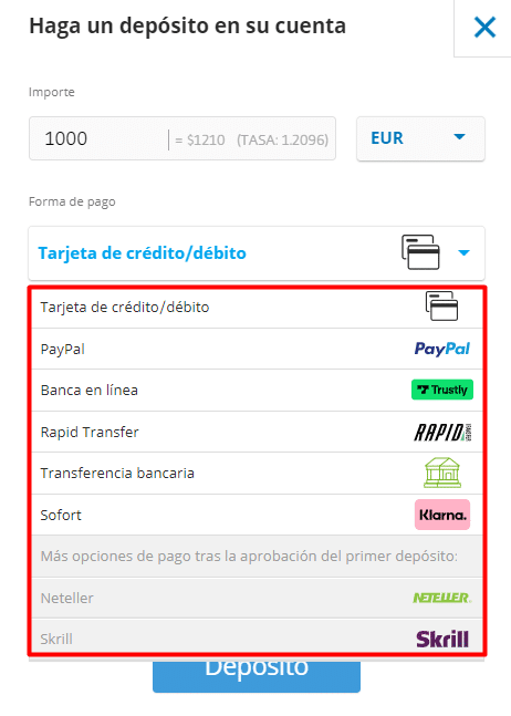 opciones binarias méxico etoro turorial deposito