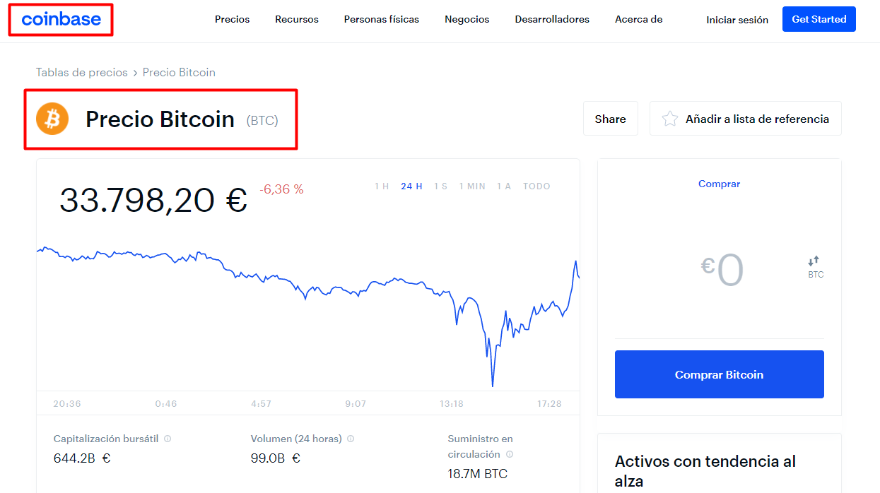 plataforma de trading en bitcoin coinbase